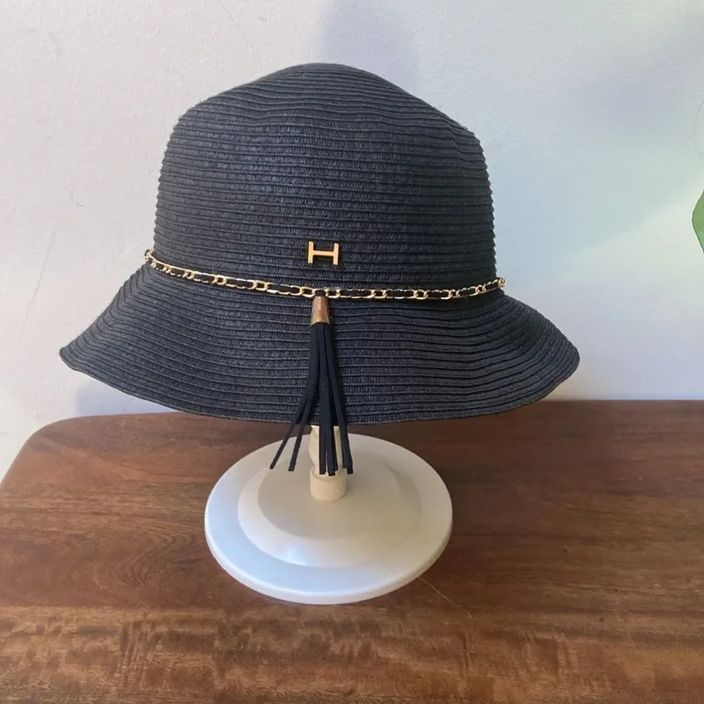 H by Halston Black and Gold Hat Collection
